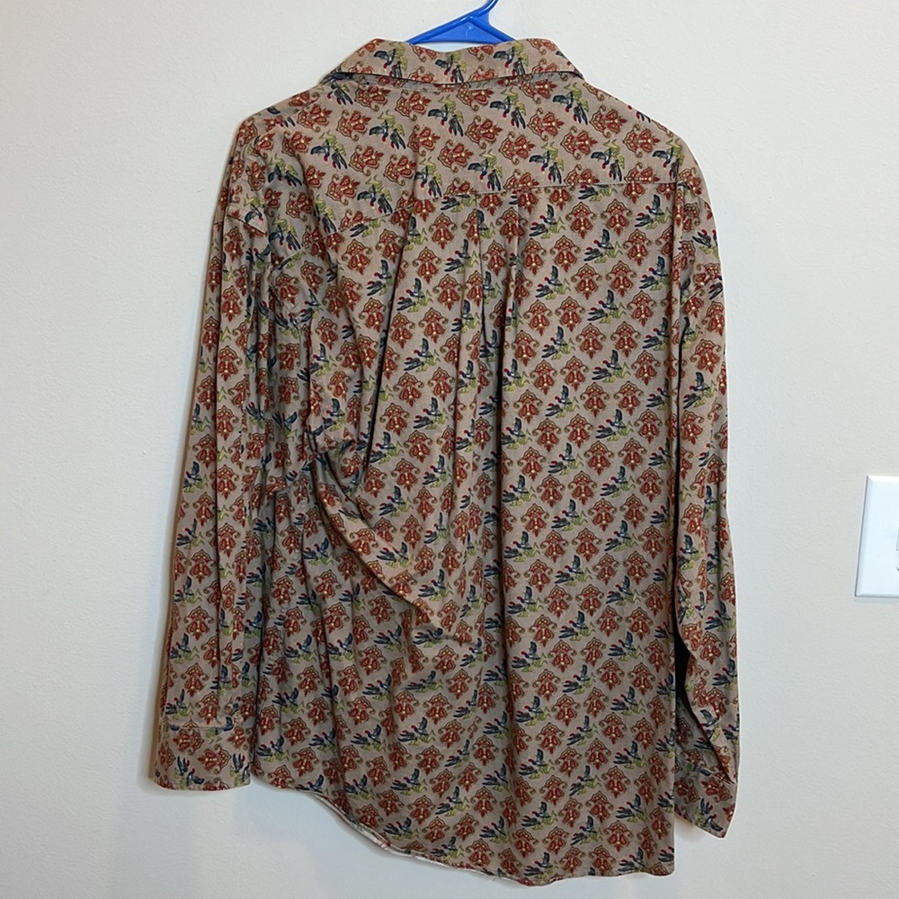 Vintage Duck Print Button Down Size L - image 3